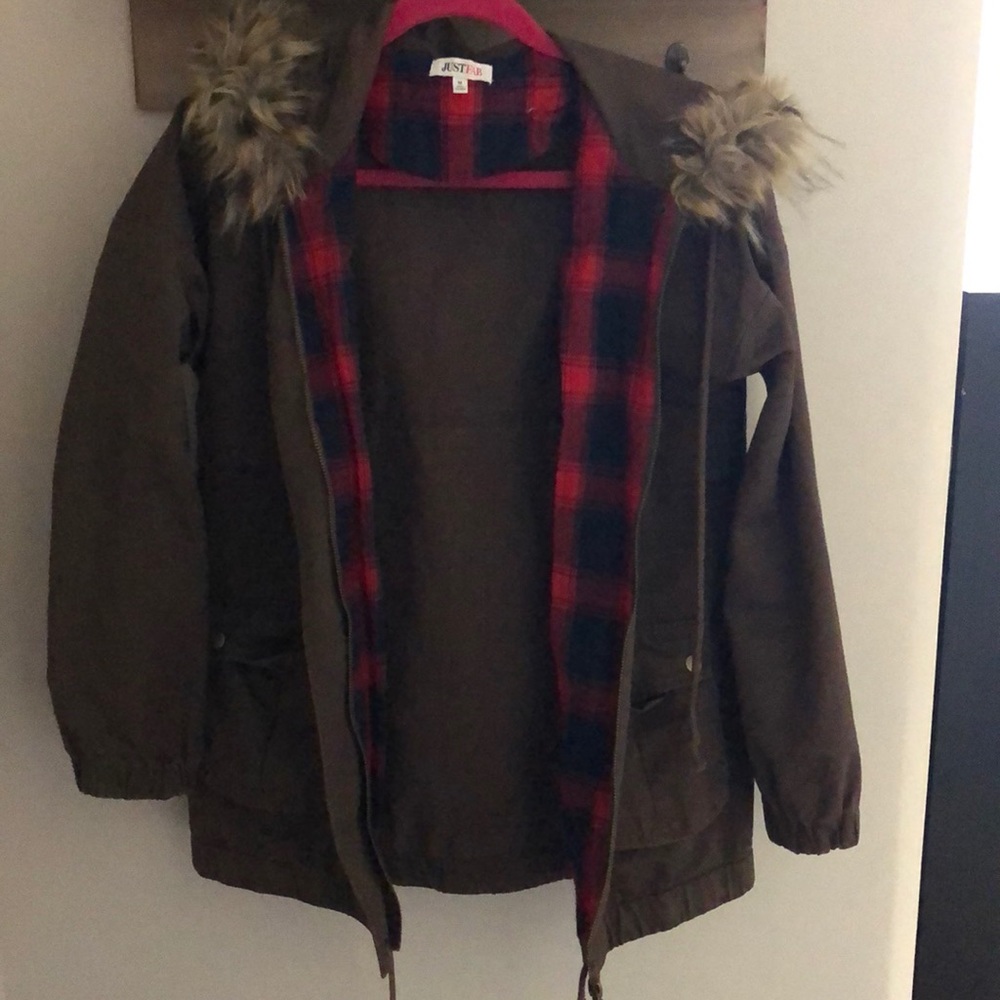 Flannel lined brown fall jacket